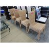 Image 1 : 4 Woven wicker dining chairs