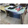 Image 1 : Vintage kitchen table with leaf & chrome legs