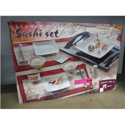 Stoneware sushi set