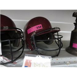 New maroon baseball helmet