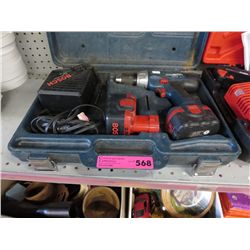 Bosch cordless drill, in box.