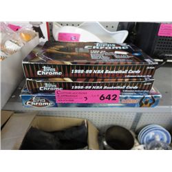 3 Boxes of Topps Chrome basketball cards, 1990s