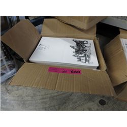 New greeting cards, unfolded