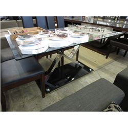 NEW contemporary glass top table