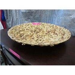Woven grass platter