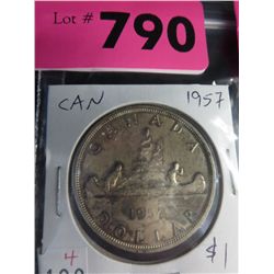 1957 CDN silver dollar .800 silver