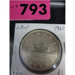 1960 CDN silver dollar .800 silver