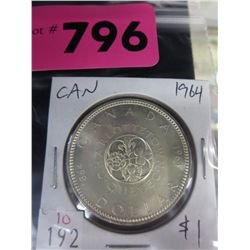 1964 CDN silver dollar .800 silver