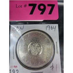 1964 CDN silver dollar .800 silver