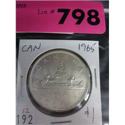 1965 CDN silver dollar .800 silver