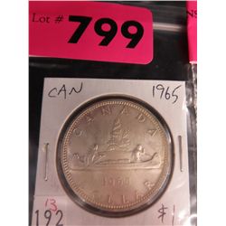 1965 CDN silver dollar .800 silver