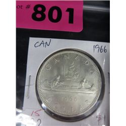 1966 CDN silver dollar .800 silver