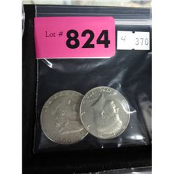 2x US .50 cent coins - 1961 & 1976