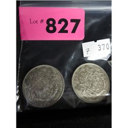 2x 1943 CDN .50 cent coins