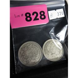 2x CDN .50 cent coins- 1955 & 1956