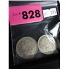 Image 1 : 2x CDN .50 cent coins- 1955 & 1956