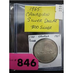 1965 CDN silver dollar .800 silver