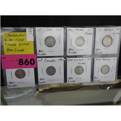 CDN Wartime silver dimes 1939 - 1944