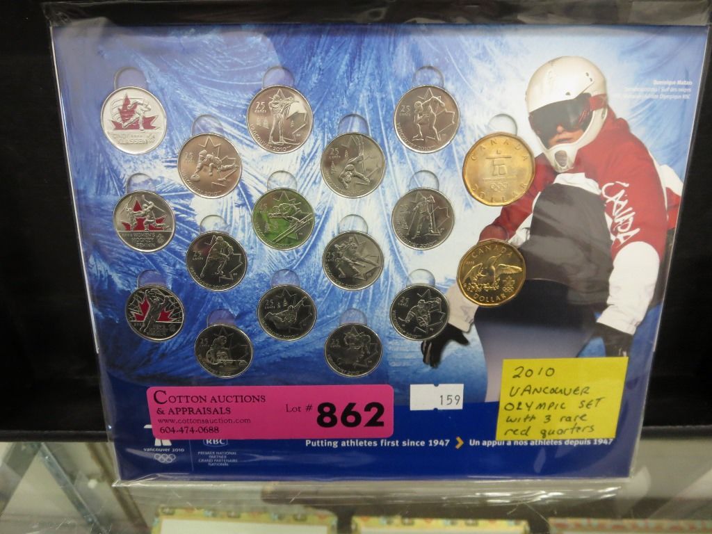 2010 Vancouver Olympic coin set w/ rare quarters