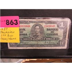 1937 CDN $1.00 Bill Coyne/Towers