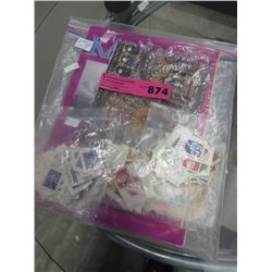 Lot of vintage stamps, etc.