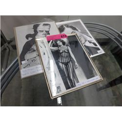 3 Celebrity photos - one signed