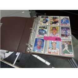 Binder of Baseball cards