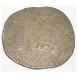 VERY OLD *UNIDENTIFIED* COIN-HAS 1877 ETCHED IN COIN!! COIN CAME OUT OF SAFE!!