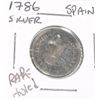 Image 1 : 1786 SPAIN SILVER *RARE* COIN-HOLED!! COIN CAME OUT OF SAFE!!