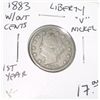 Image 1 : 1883 W/OUT CENTS *1ST YEAR* LIBERTY "V" NICKEL *RARE EXTRA FINE GRADE* RED BOOK VALUE IS $17.00+!!
