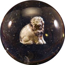 Marbles: Lot 1. SULPHIDE. Lion. 2-1/8". Buffed