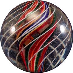 Marbles: Lot 7. SWIRL, Divided Core. 1-7/8". Near Mint (8.6).
