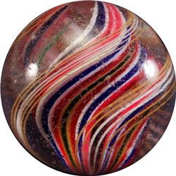 Marbles: Lot 8. SWIRL, Divided Core. 1-11/16". Near Mint (8.6).