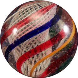 Marbles: Lot 9. SWIRL, Latticinio Core. 1-7/16 . Mint(-) (9.0).