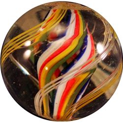 Marbles: Lot 19. SWIRL, Divided core. 19/32". Mint(-) (9.9).