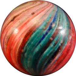 Marbles: Lot 22. END OF DAY, Paneled Onionskin. 29/32". Near Mint(-) (8.3).