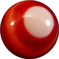 Marbles: Lot 39. NON-GLASS HANDMADE, Handcut Agate. 25/32". Mint (9.9).