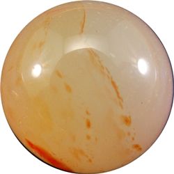 Marbles: Lot 40. NON-GLASS HANDMADE, Jandcut Agate. 25/32". Mint (9.7).