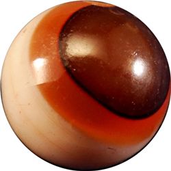 Marbles: Lot 41. NON-GLASS HANDMADE, Handcut Agate. 5/8". Near Mint(+) (8.9).