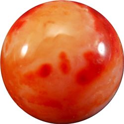 Marbles: Lot 42. NON-GLASS HANDMADE, Handcut Agate. 11/16". Near Mint(+) (8.7).