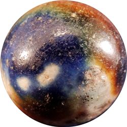 Marbles: Lot 43. NON-GLASS HANDMADE, Bennington. 25/32". Near Mint (8.5).
