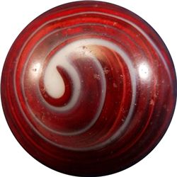 Marbles: Lot 47. M.F. CHRISTENSEN & SON COMPANY, Brick. 25/32". Near Mint(+) (8.9).