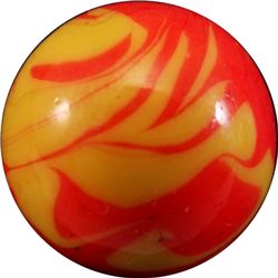 Marbles: Lot 56. CHRISTENSEN AGATE COMPANY, Flame Swirl. 5/8". Mint (9.9).