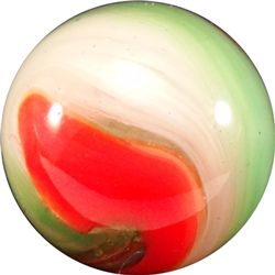 Marbles: Lot 68. AKRO AGATE COMPANY, Popeye Corkscrew. 21/32". Mint (9.8).