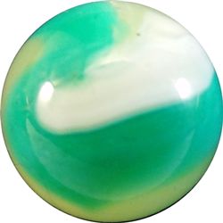 Marbles: Lot 74. AKRO AGATE COMPANY, Limeade. 5/8". Mint (9.7).