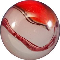Marbles: Lot 80. AKRO AGATE COMPANY, Carnelian Oxblood. 11/16". Near Mint (8.5).