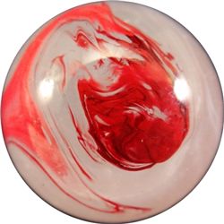 Marbles: Lot 82. AKRO AGATE COMPANY, Silver Oxblood. 3/4". Mint (9.3).