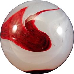 Marbles: Lot 83. AKRO AGATE COMPANY, Silver Oxblood. 5/8". Mint(-) (9.2).