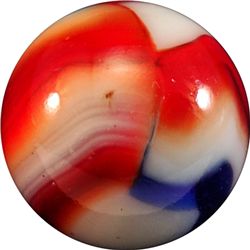 Marbles: Lot 87. PELTIER GLASS COMPANY, NLR Liberty. 25/32". Mint(-) (9.0).