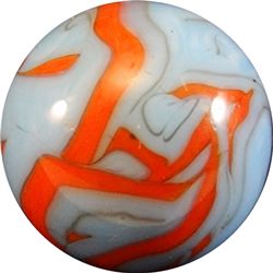 Marbles: Lot 92. ALLEY AGATE COMPANY, Flame Swirl. 21/32". Mint (9.8).